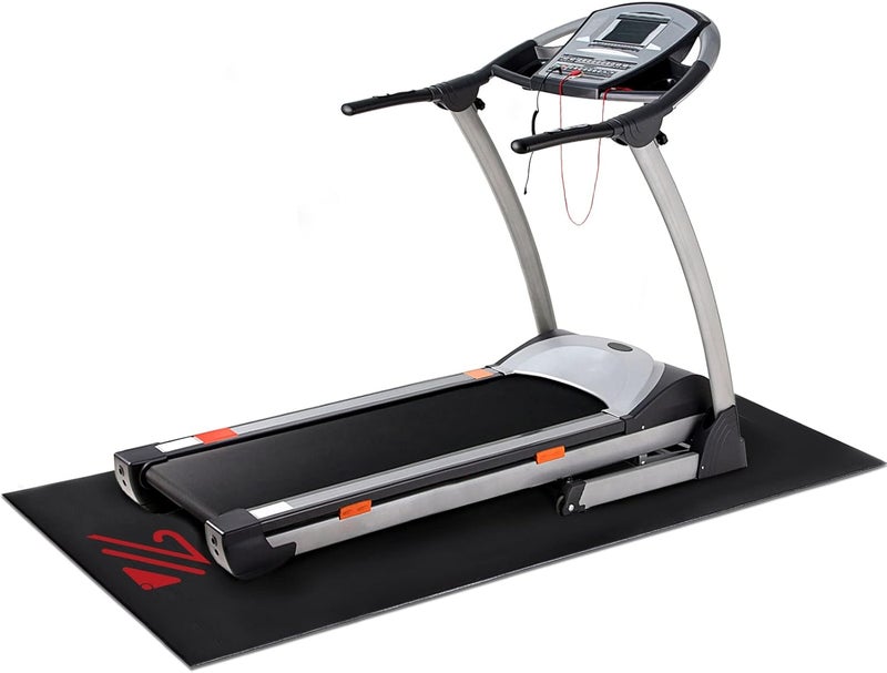 BUCKLOS Treadmill Mat for Hardwood Floors/Carpet/Tile 6mm Thick - Exercise Equipment Mats for Peloton/Nordictrack Indoor Cycling Under Floor/Hard Wood/Concrete Protect - Image 1
